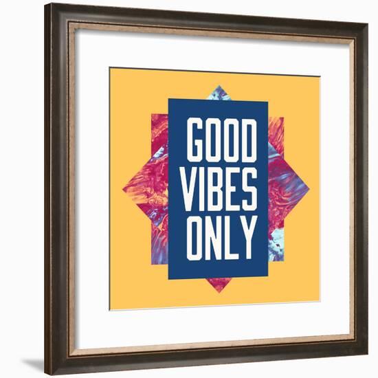 Good Vibes Only-Swedish Marble-Framed Premium Giclee Print