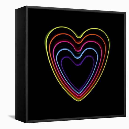 Good Vibrations - Hearts-Magda Indigo-Framed Stretched Canvas