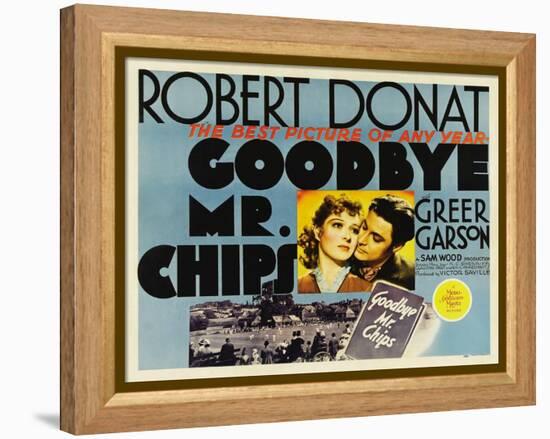 Goodbye Mr. Chips, UK Movie Poster, 1939-null-Framed Stretched Canvas