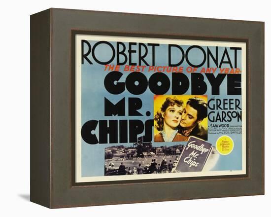 Goodbye Mr. Chips, UK Movie Poster, 1939-null-Framed Stretched Canvas