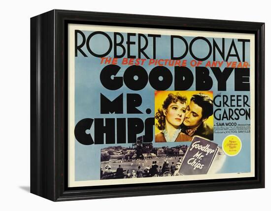 Goodbye Mr. Chips, UK Movie Poster, 1939-null-Framed Stretched Canvas