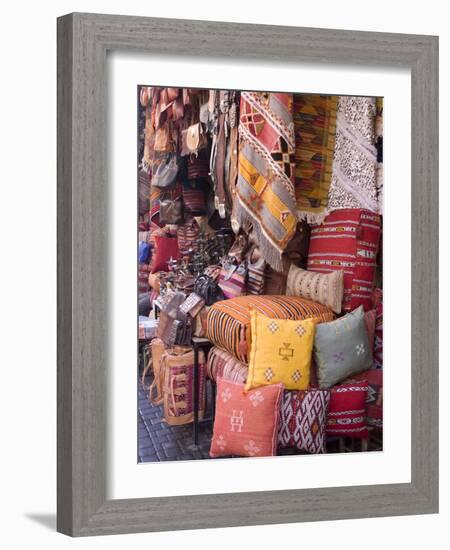 Goods in the Souks in the Medina, Marrakech, Morocco, North Africa, Africa-null-Framed Photographic Print