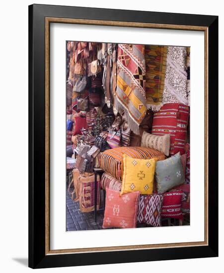 Goods in the Souks in the Medina, Marrakech, Morocco, North Africa, Africa-null-Framed Photographic Print