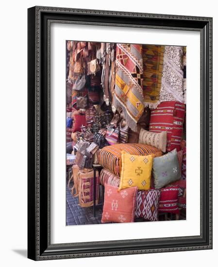 Goods in the Souks in the Medina, Marrakech, Morocco, North Africa, Africa-null-Framed Photographic Print