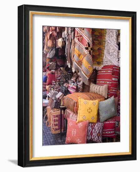 Goods in the Souks in the Medina, Marrakech, Morocco, North Africa, Africa-null-Framed Photographic Print