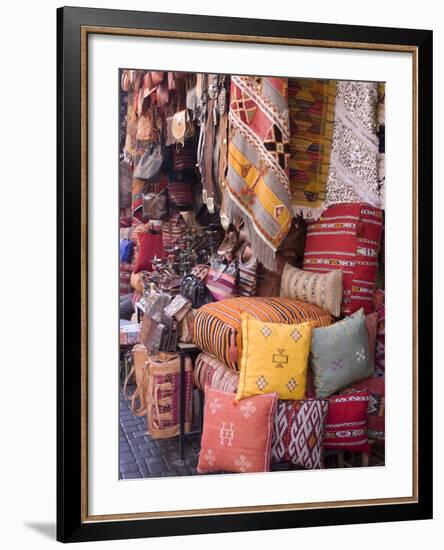 Goods in the Souks in the Medina, Marrakech, Morocco, North Africa, Africa-null-Framed Photographic Print