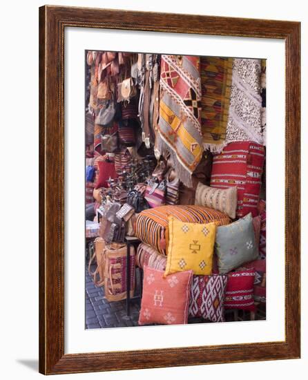 Goods in the Souks in the Medina, Marrakech, Morocco, North Africa, Africa-null-Framed Photographic Print