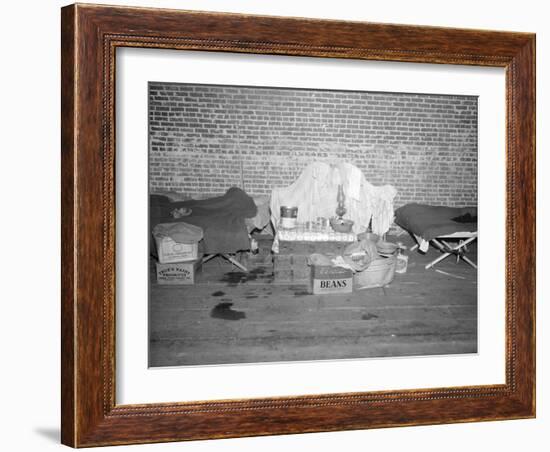 Goods of a person in the Red Cross infirmary for flood refugees at Forrest City, Arkansas, 1937-Walker Evans-Framed Photographic Print