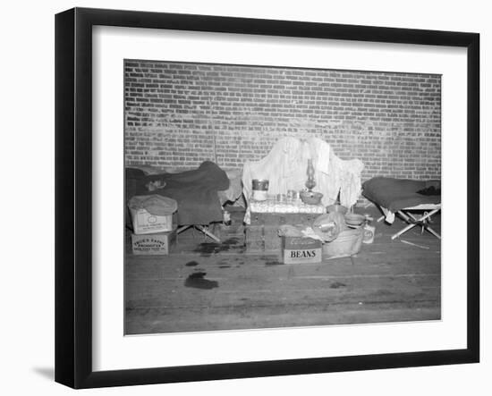 Goods of a person in the Red Cross infirmary for flood refugees at Forrest City, Arkansas, 1937-Walker Evans-Framed Photographic Print