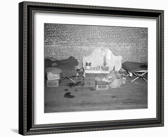 Goods of a person in the Red Cross infirmary for flood refugees at Forrest City, Arkansas, 1937-Walker Evans-Framed Photographic Print