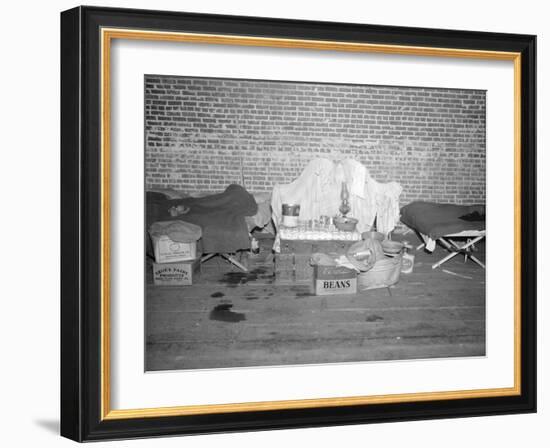 Goods of a person in the Red Cross infirmary for flood refugees at Forrest City, Arkansas, 1937-Walker Evans-Framed Photographic Print