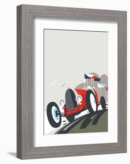 Goodwood Blank - Dave Thompson Contemporary Travel Print-Dave Thompson-Framed Art Print