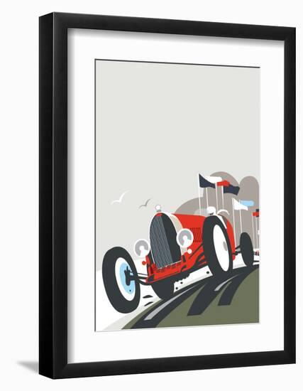 Goodwood Blank - Dave Thompson Contemporary Travel Print-Dave Thompson-Framed Art Print