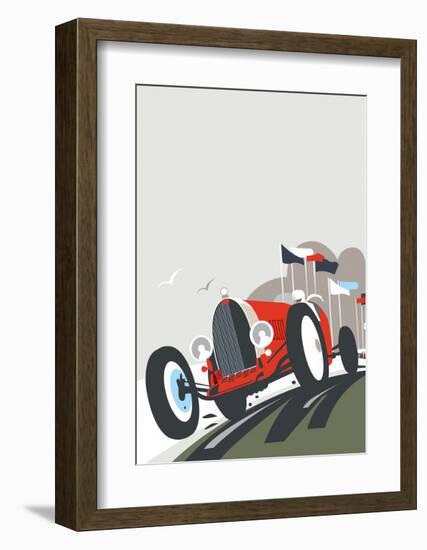 Goodwood Blank - Dave Thompson Contemporary Travel Print-Dave Thompson-Framed Art Print