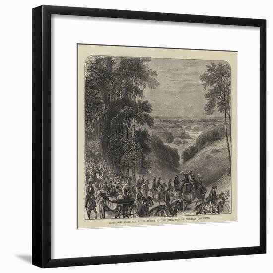 Goodwood Races, the Beech Avenue in the Park, Looking Towards Chichester-null-Framed Giclee Print