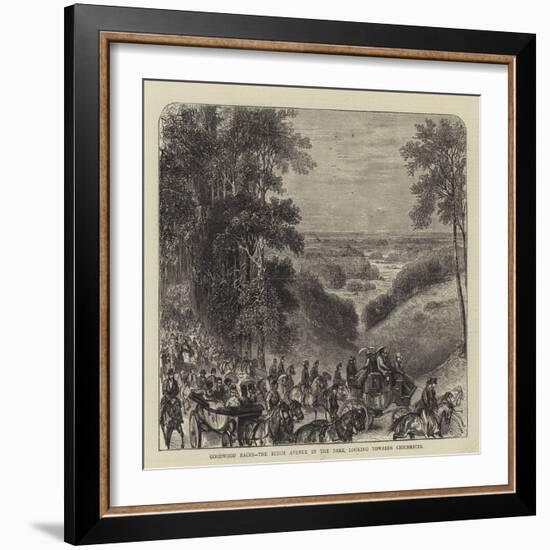 Goodwood Races, the Beech Avenue in the Park, Looking Towards Chichester-null-Framed Giclee Print