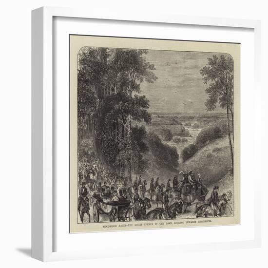 Goodwood Races, the Beech Avenue in the Park, Looking Towards Chichester-null-Framed Giclee Print