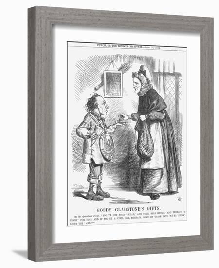 Goody Gladstone's Gifts, 1864-John Tenniel-Framed Giclee Print