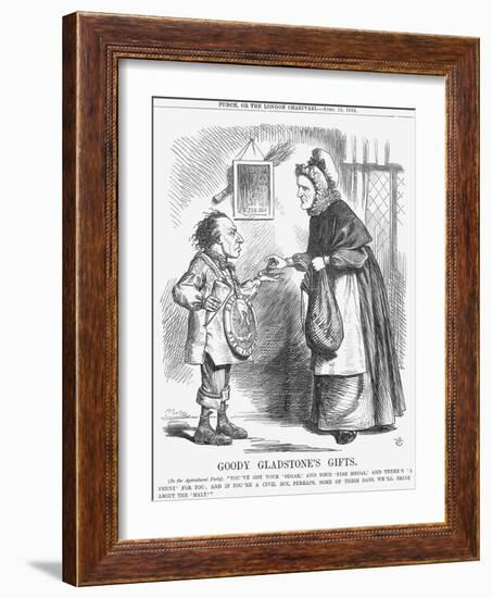Goody Gladstone's Gifts, 1864-John Tenniel-Framed Giclee Print