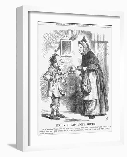 Goody Gladstone's Gifts, 1864-John Tenniel-Framed Giclee Print