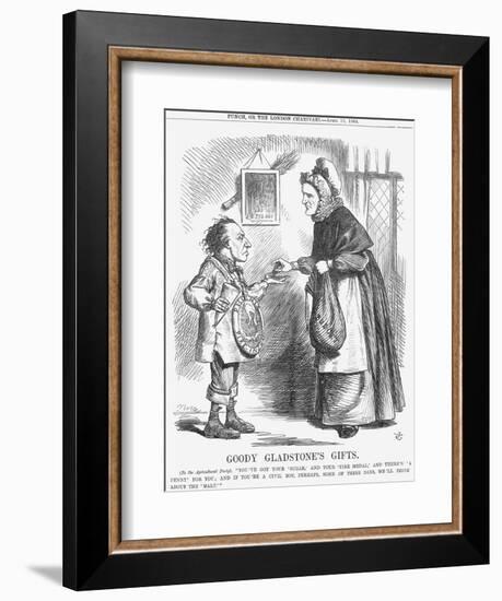 Goody Gladstone's Gifts, 1864-John Tenniel-Framed Giclee Print