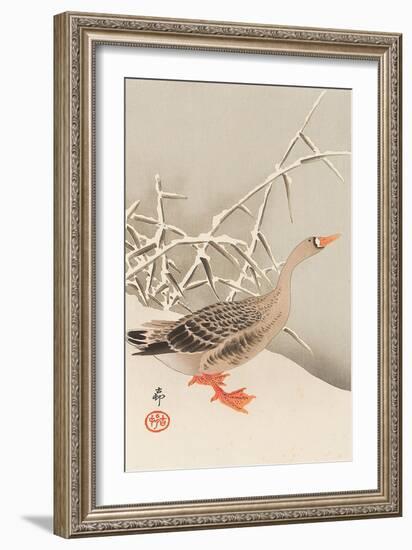 Goose and Reeds-Koson Ohara-Framed Giclee Print