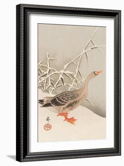 Goose and Reeds-Koson Ohara-Framed Giclee Print