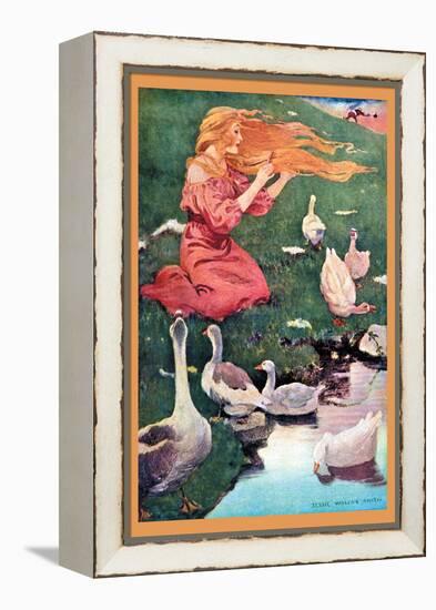 Goose Girl-Jessie Willcox-Smith-Framed Stretched Canvas