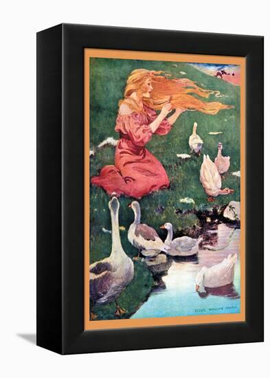 Goose Girl-Jessie Willcox-Smith-Framed Stretched Canvas