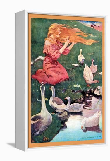 Goose Girl-Jessie Willcox-Smith-Framed Stretched Canvas