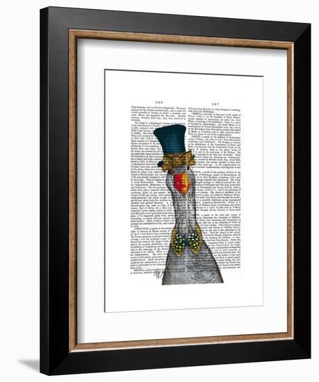 Goose in Blue Hat-Fab Funky-Framed Art Print