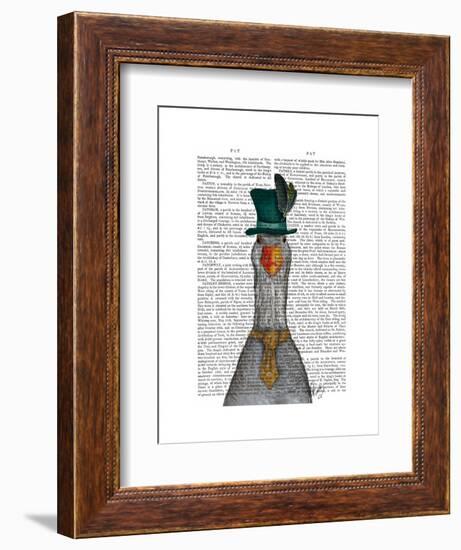 Goose in Green Hat-Fab Funky-Framed Art Print