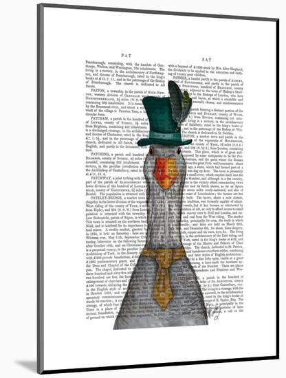 Goose in Green Hat-Fab Funky-Mounted Art Print