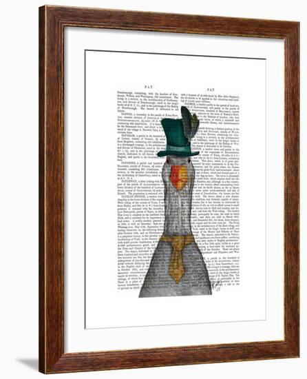 Goose in Green Hat-Fab Funky-Framed Art Print