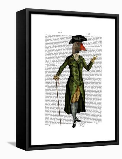 Goose in Green Regency Coat-Fab Funky-Framed Stretched Canvas