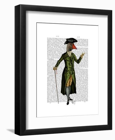 Goose in Green Regency Coat-Fab Funky-Framed Art Print