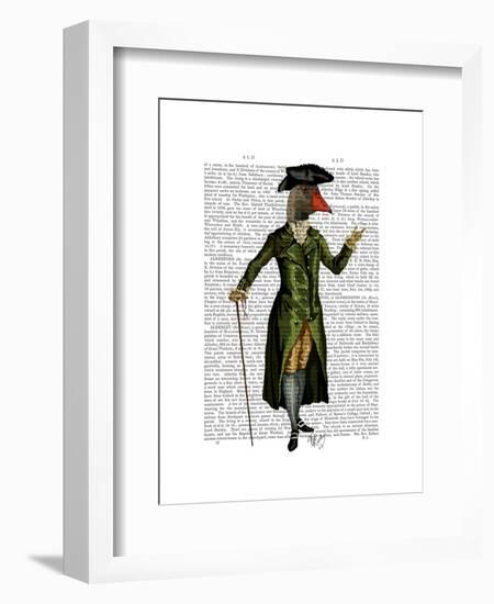 Goose in Green Regency Coat-Fab Funky-Framed Art Print