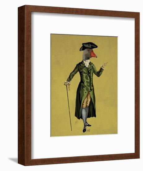 Goose in Green Regency Coat-Fab Funky-Framed Art Print