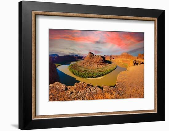 Goose Neck at Shafer Road. Utah, USA.-Tom Norring-Framed Photographic Print