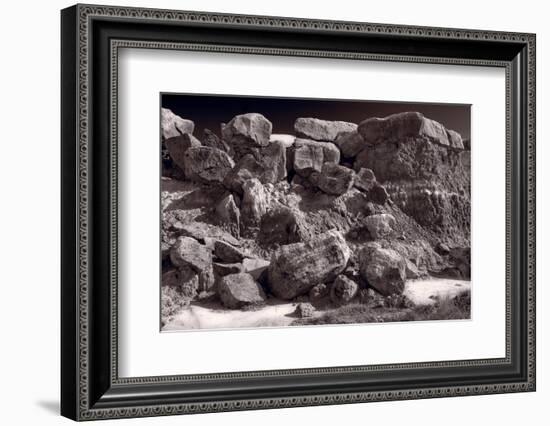 Gooseberry Badlands Wyoming BW-Steve Gadomski-Framed Photographic Print