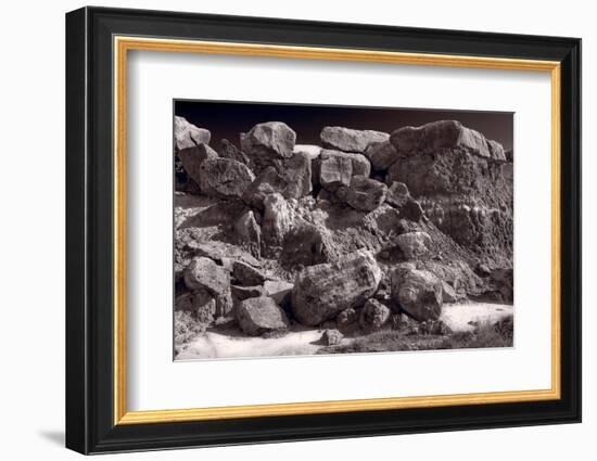 Gooseberry Badlands Wyoming BW-Steve Gadomski-Framed Photographic Print