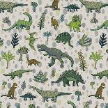 Dinosaur Pattern-GooseFrol-Art Print