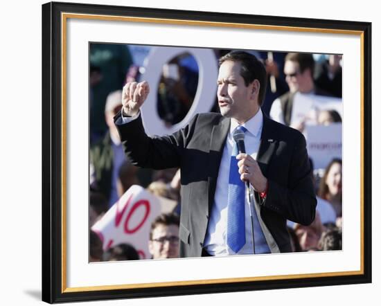 GOP 2016 Rubio-Steve Helber-Framed Photographic Print