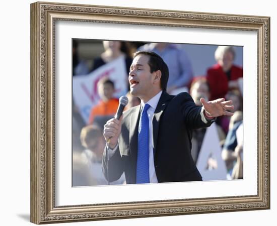 GOP 2016 Rubio-Steve Helber-Framed Photographic Print