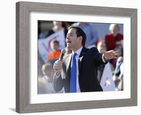 GOP 2016 Rubio-Steve Helber-Framed Photographic Print