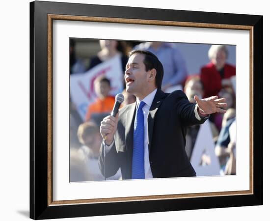 GOP 2016 Rubio-Steve Helber-Framed Photographic Print