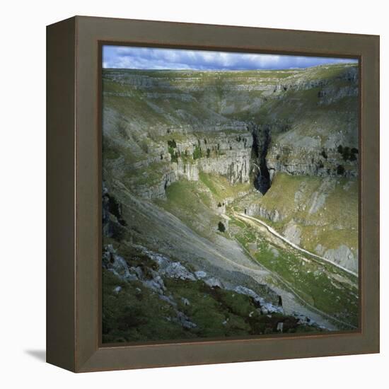 Gordale Scar, Yorkshire Dales National Park, North Yorkshire, England, United Kingdom, Europe-Roy Rainford-Framed Premier Image Canvas