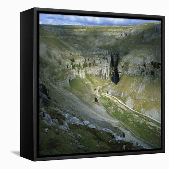 Gordale Scar, Yorkshire Dales National Park, North Yorkshire, England, United Kingdom, Europe-Roy Rainford-Framed Premier Image Canvas