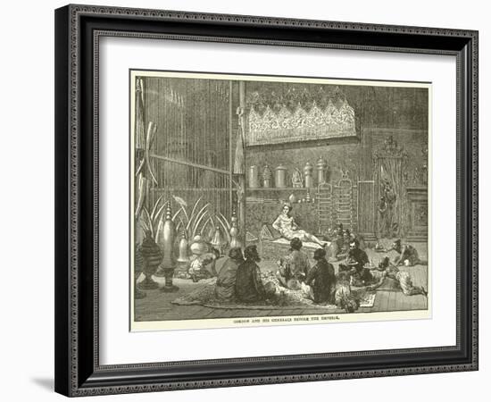 Gordon and His Generals before the Emperor-null-Framed Premium Giclee Print