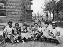 African American Children Posing on a Sidewalk in the Slums of Chicago-Gordon Coster-Photographic Print